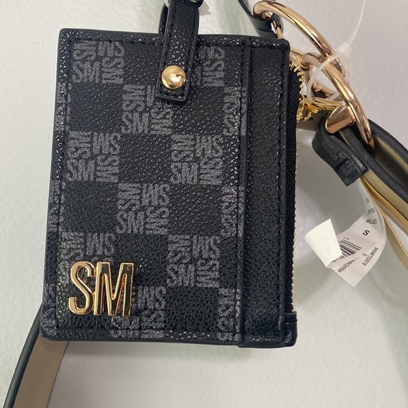 Steve Madden Black/Gray 2-1 belt with credit card holder size small 38” length - Picture 4 of 5